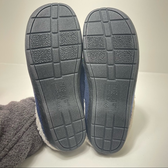 Womens Dearfoams slippers sz 7-8 memory foam purple blue knit - Picture 8 of 8